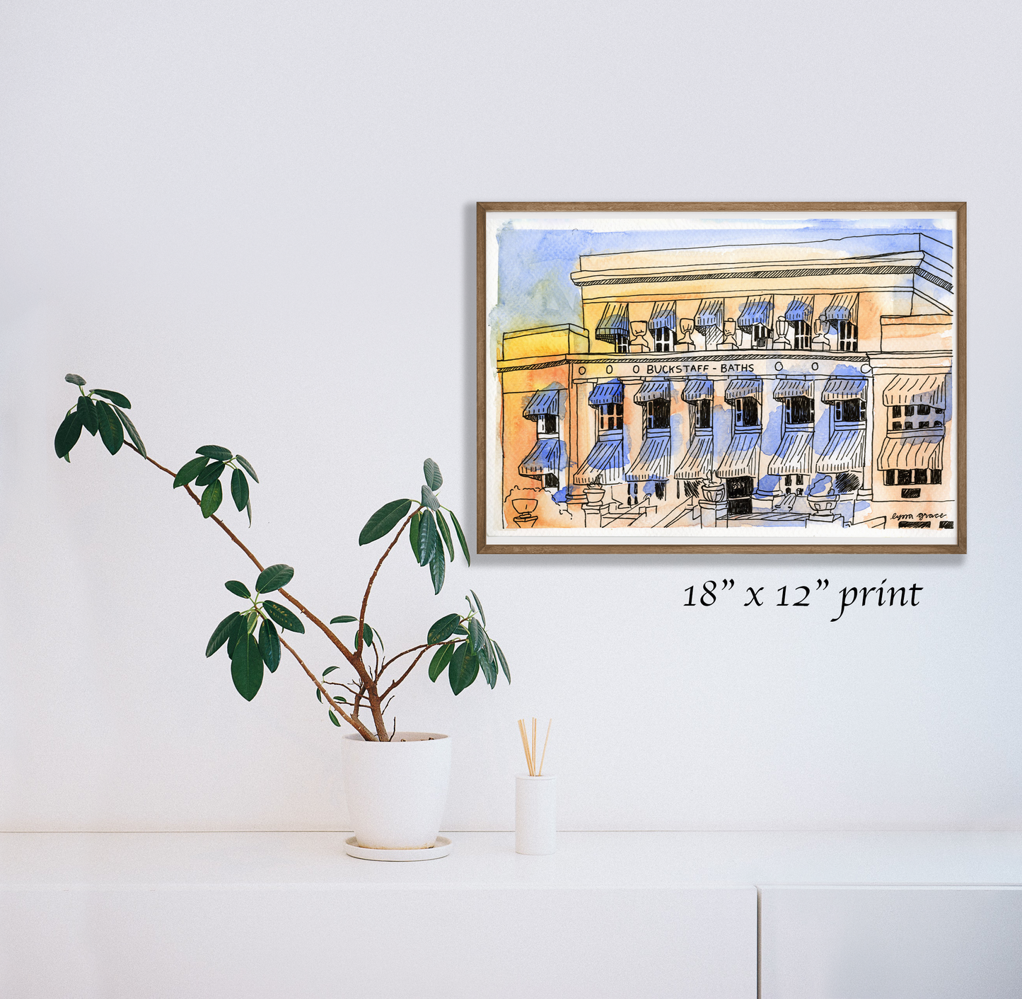 "Buckstaff Baths" Hot Springs, AR Giclee Print