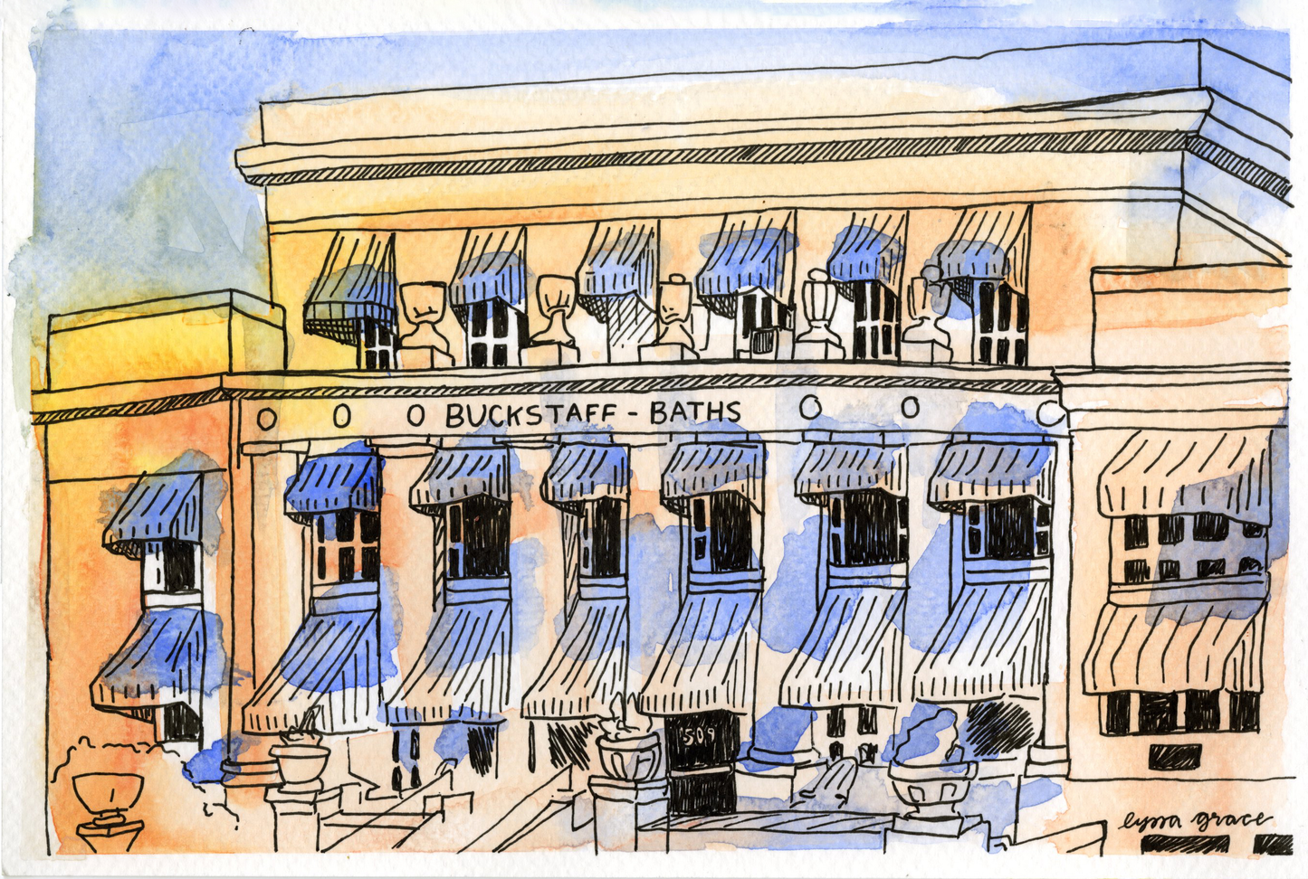 "Buckstaff Baths" Hot Springs, AR Giclee Print