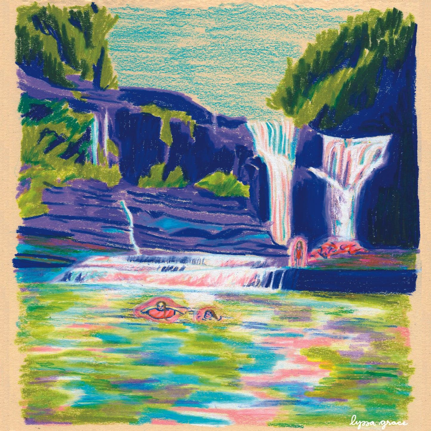 "Streams of Joy" 6"x6" Print